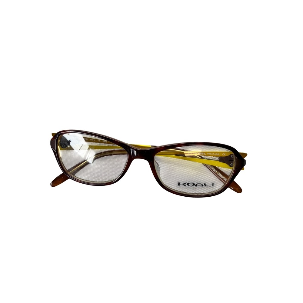 Koali Eyeglass Frames Women 51-15-135 Brown Yellow Morel France 7346K Designer